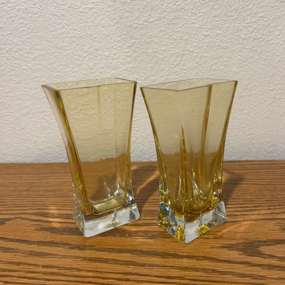 Russ Berrie Amber Glass Vases - Picture 7 of 11